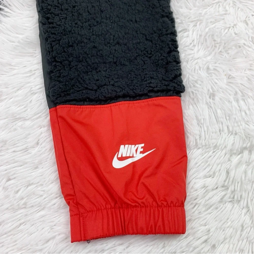 Nike Kids Black and Red‎ sherpa Track Pants joggers pants
